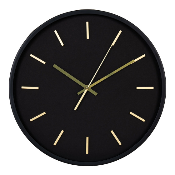 Kensington Wall Clock - Wall clock, black, silent movement, round ø35 cm