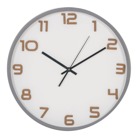 Greenwich Wall Clock - Wall clock, grey, silent movement, round ø35 cm