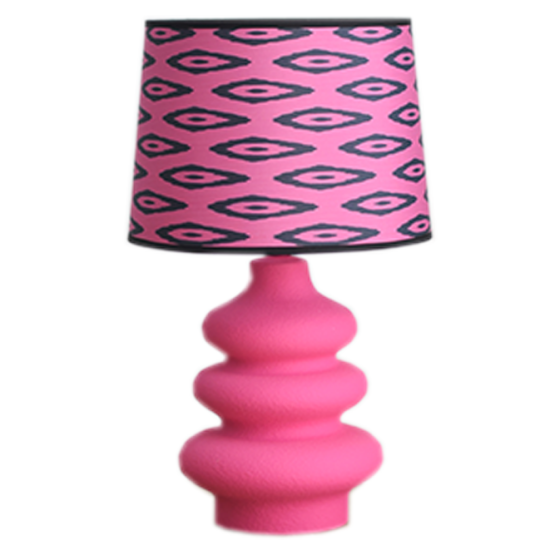 Housevitamin Flow Table Lamp - Ceramics- Neon pink