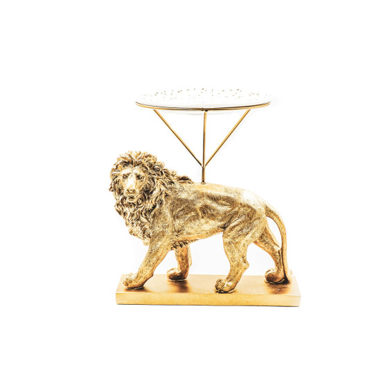 HV Lion Plate Holder - Gold - 20x30x27cm