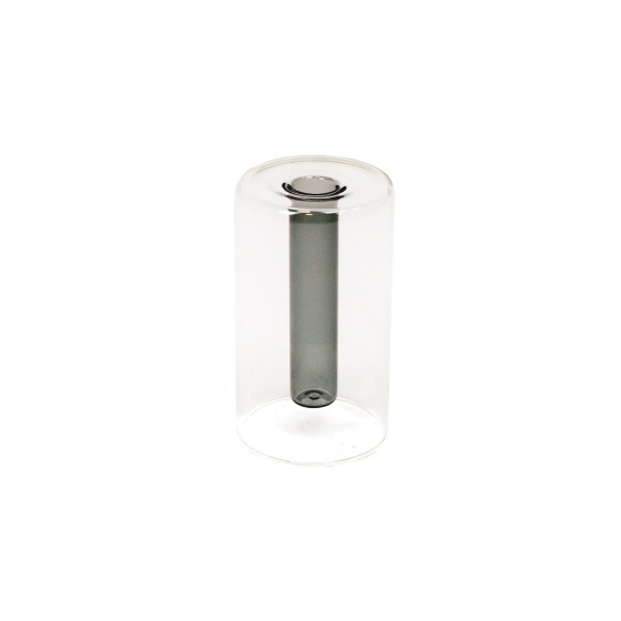 HV Tube Vase - Grey - 8x8x14cm