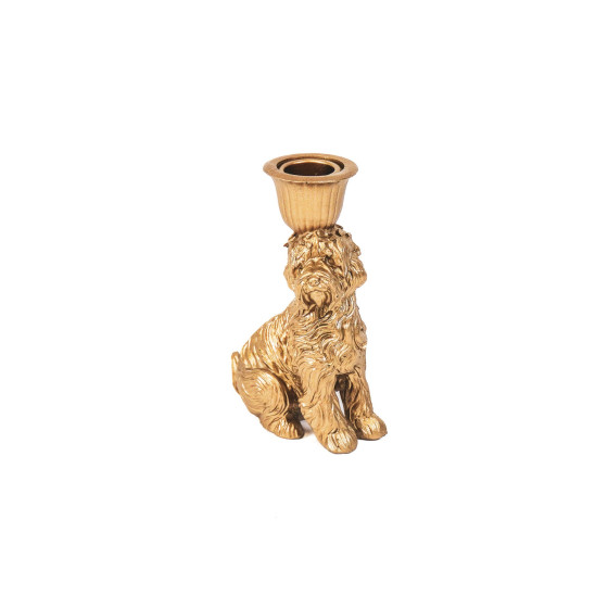 HV Labradoodle Candle Holder- Gold