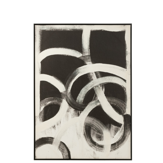 Wall Decoration Abstract Canvas/Poly Black/White