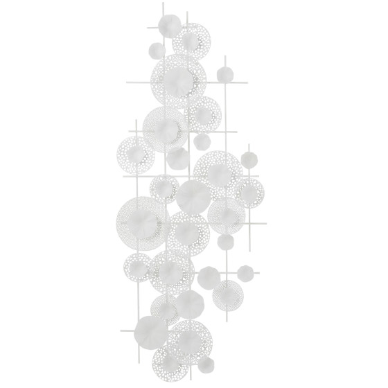 Wall Deco Flowers Metal White