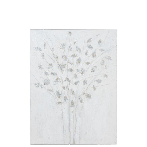 Painting Branches Canvas/Wood White/Silver