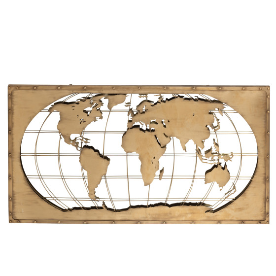 Worldmap Mirror/Metal Khaki