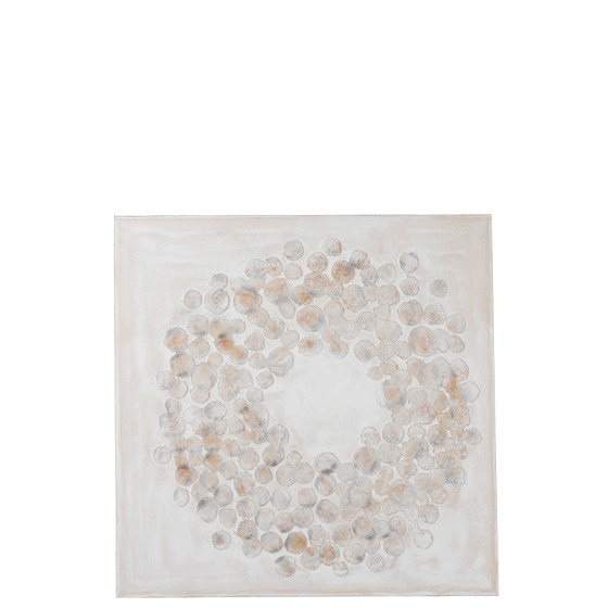 Painting Circle Canvas Beige/Grey