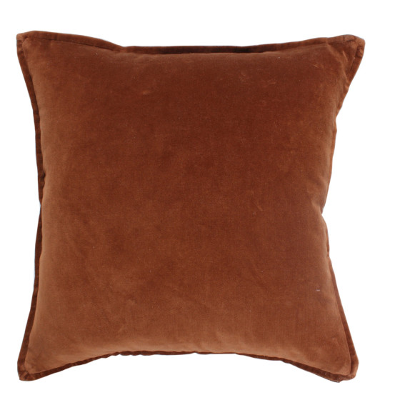 Kussen Fluweel cognac 50x50 cm 