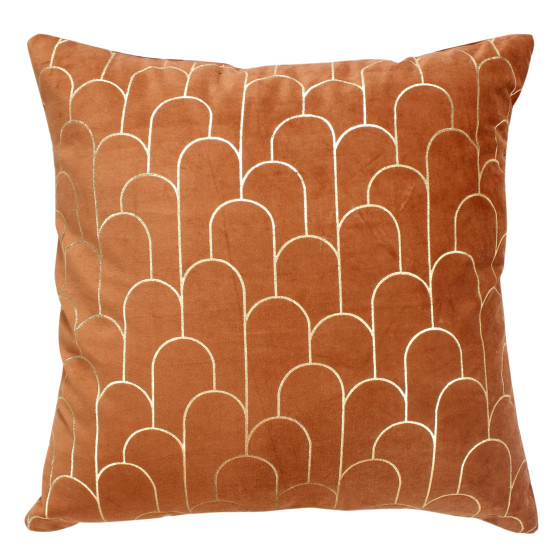 Kussen Art deco cognac 50x50 cm