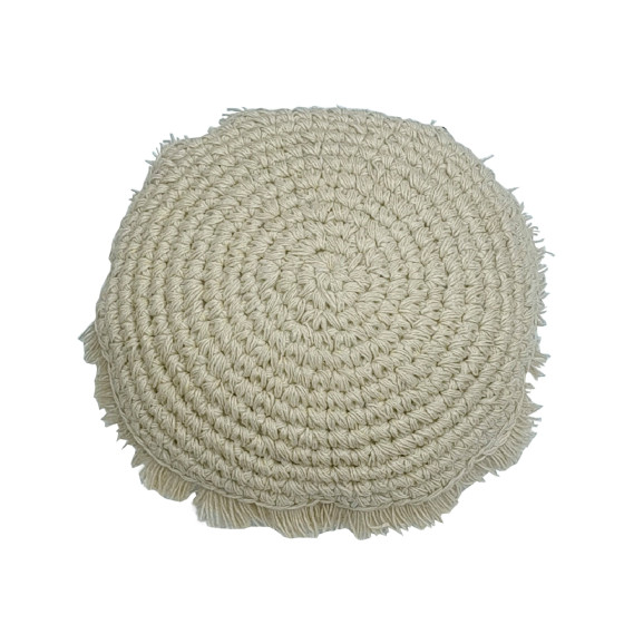 Kussen Jute round 40 cm Offwhite