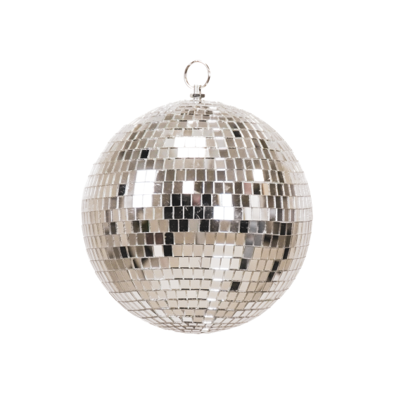 HV Disco Xmas ball - Silver - 20x20x20cm