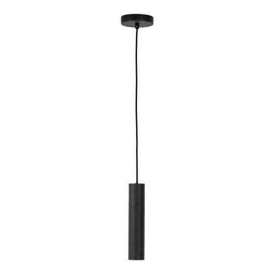 Paris Pendant - Lamp in black with a 120 cm fabric cord Bulb: GU10/5W LED IP20