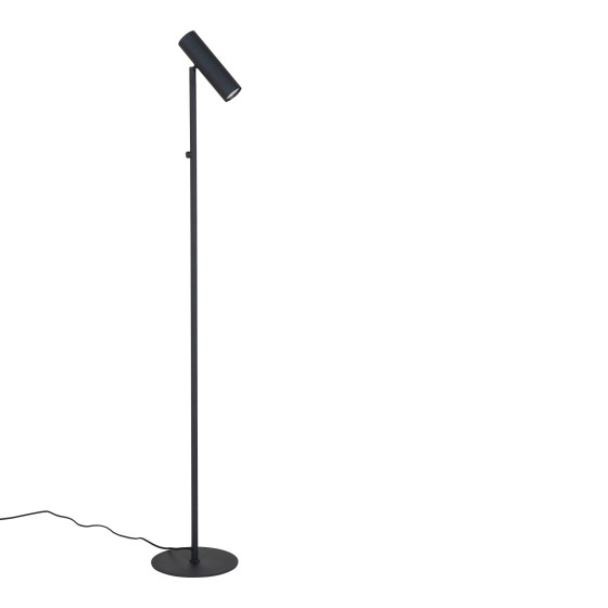 Paris Floor Lamp - Lamp in black with a 210 cm fabric cord Bulb: GU10/5W LED IP20